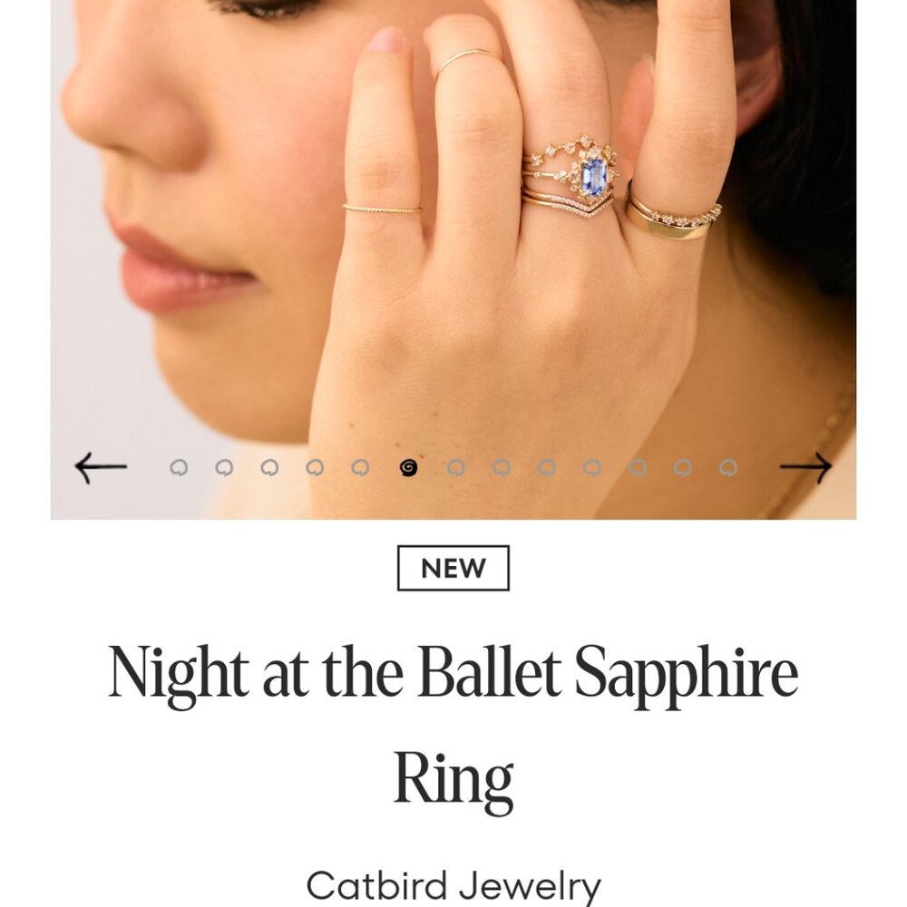 Catbird Night at the Ballet Ring 7.5 - Picture 4 of 5
